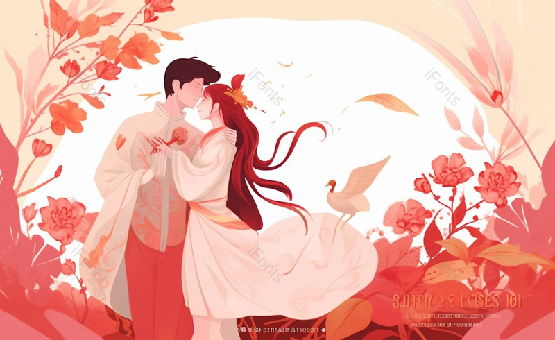 暖色系白色情人节情侣520背景图,插画/手绘图,插画/手绘图库,插画/手绘图下载,插画/手绘
